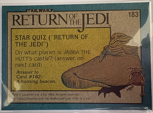 1983 Topps Star Wars: ROTJ A Concerned Princess Leia #183