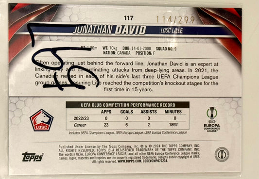 2024 Jonathan David LOSC Topps Purple #117 Limited 114/299