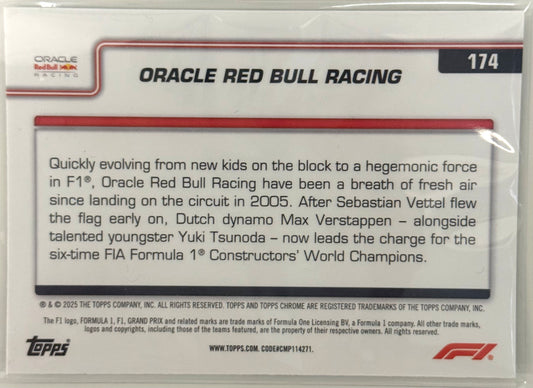 2025 Oracle Red Bull Racing #174 - Topps Chrome Formula 1 F1