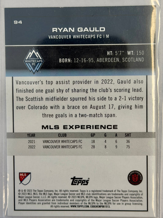 Ryan Gauld Topps Chrome Speckle Refractor #94 2023 Autographed at Pooni Group