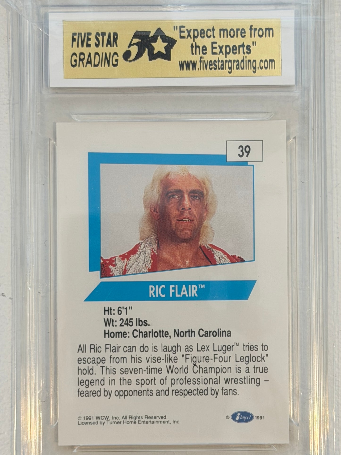 Ric Flair 1991 WCW Authentic Autographed Five Star Certified