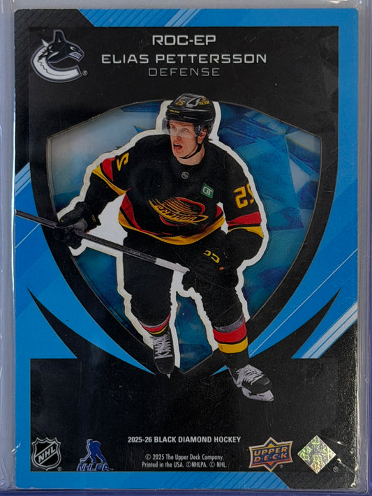 Elias Pettersson Upper Deck Black Diamond Rookie Cutters #99 2025-2026