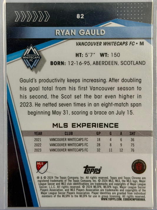 Ryan Gauld Topps Chrome Whitecaps FC #82 2024 - TEAL
