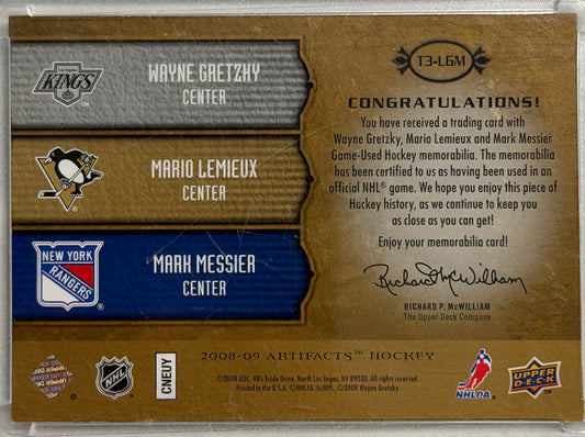 Gretzky, Messier, Lemieux Upper Deck Tundra Trio 05/75 limited #T346M 2008