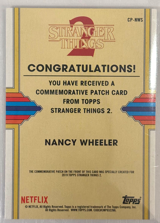 2019 Topps Stranger Things 2 #CP-NWS Nancy Wheeler Snow Ball '84 Patch