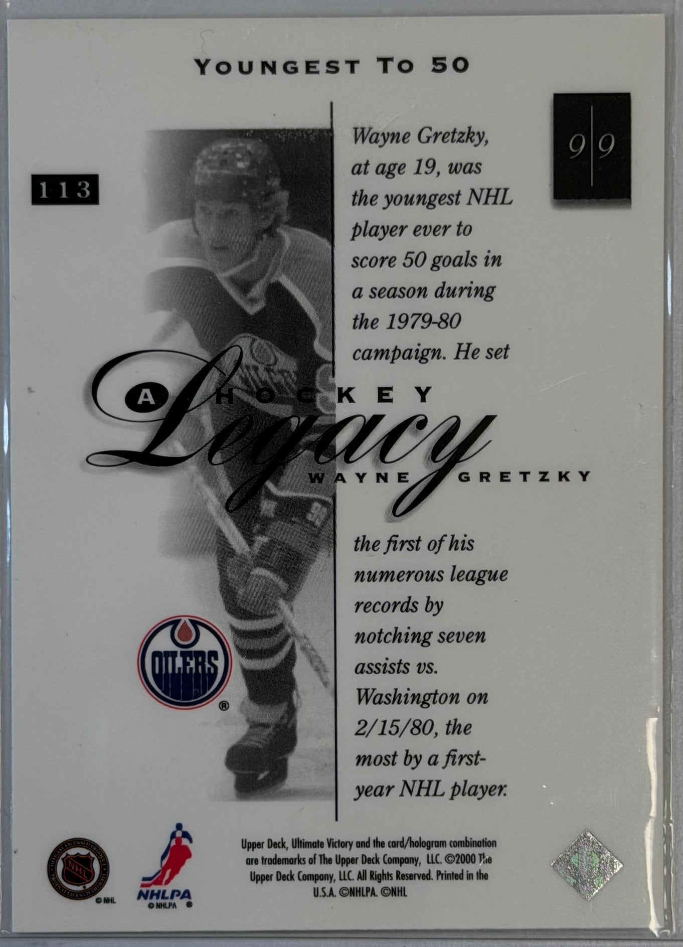 Wayne Gretzky Upper Deck Ultimate Victory #113 1999-2000