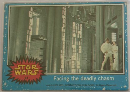 1977 Topps Star Wars Facing the Deadly Chasm #41