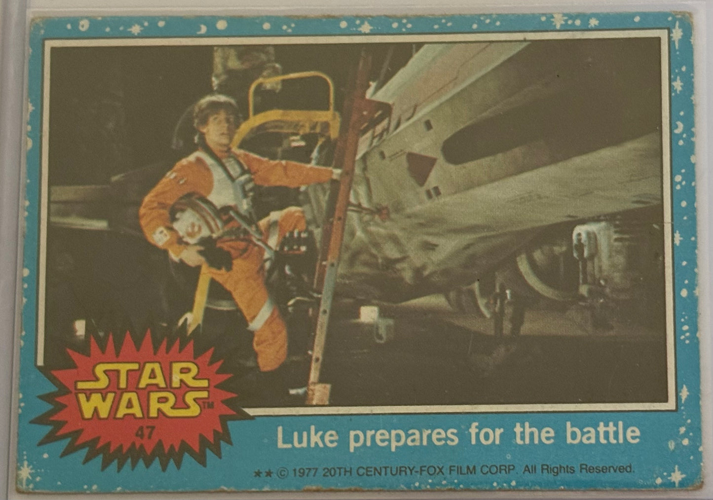 1977 Topps Star Wars Luke Prepares for Battle #47