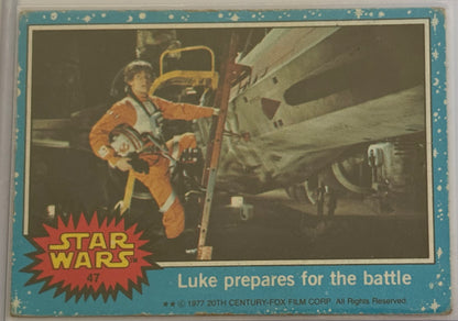 1977 Topps Star Wars Luke Prepares for Battle #47