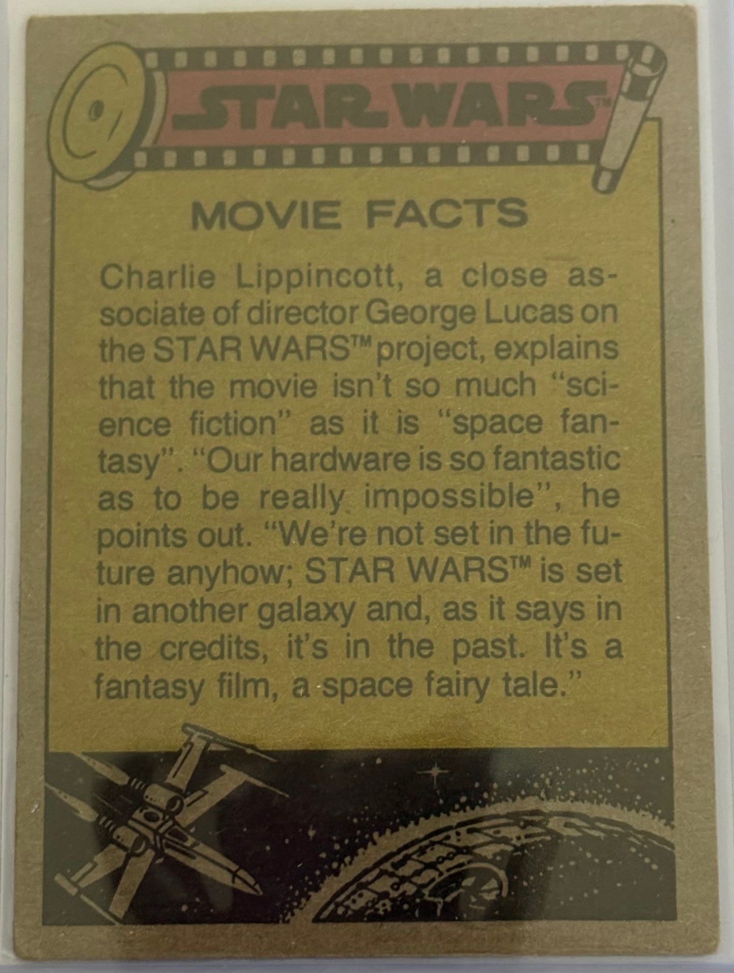 1977 Topps Star Wars Luke Prepares to Swing Across The Chasm #43