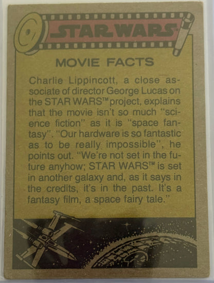 1977 Topps Star Wars Luke Prepares to Swing Across The Chasm #43