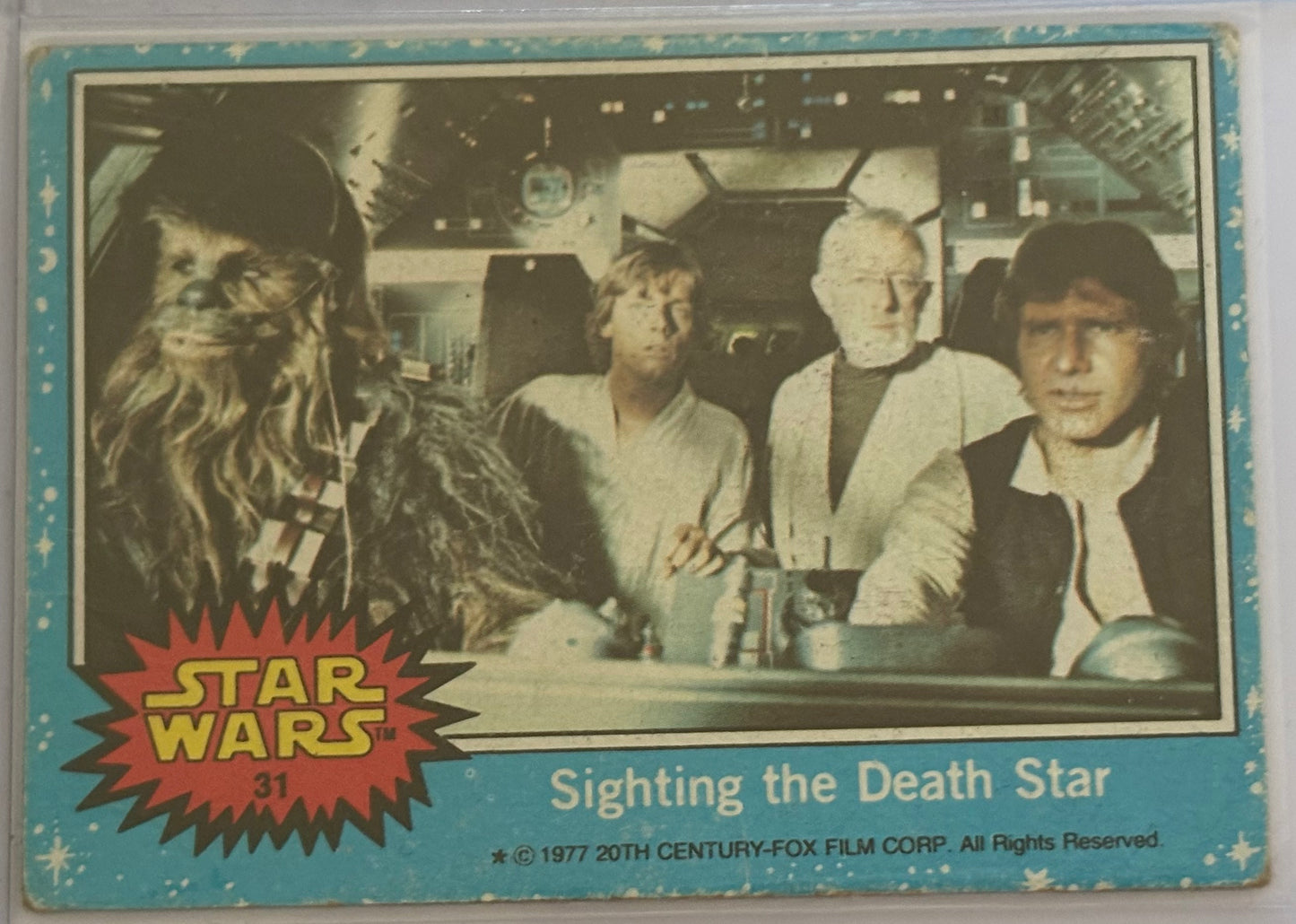 1977 Topps Star Wars Sighting the Death Star #31