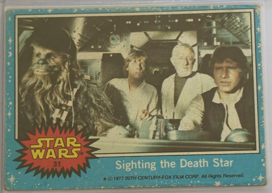 1977 Topps Star Wars Sighting the Death Star #31