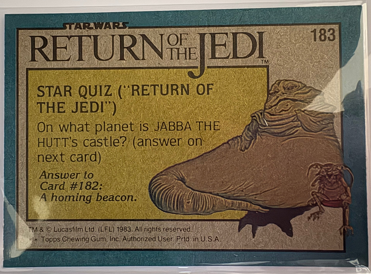 1983 Topps Star Wars: ROTJ A Concerned Princess Leia #183
