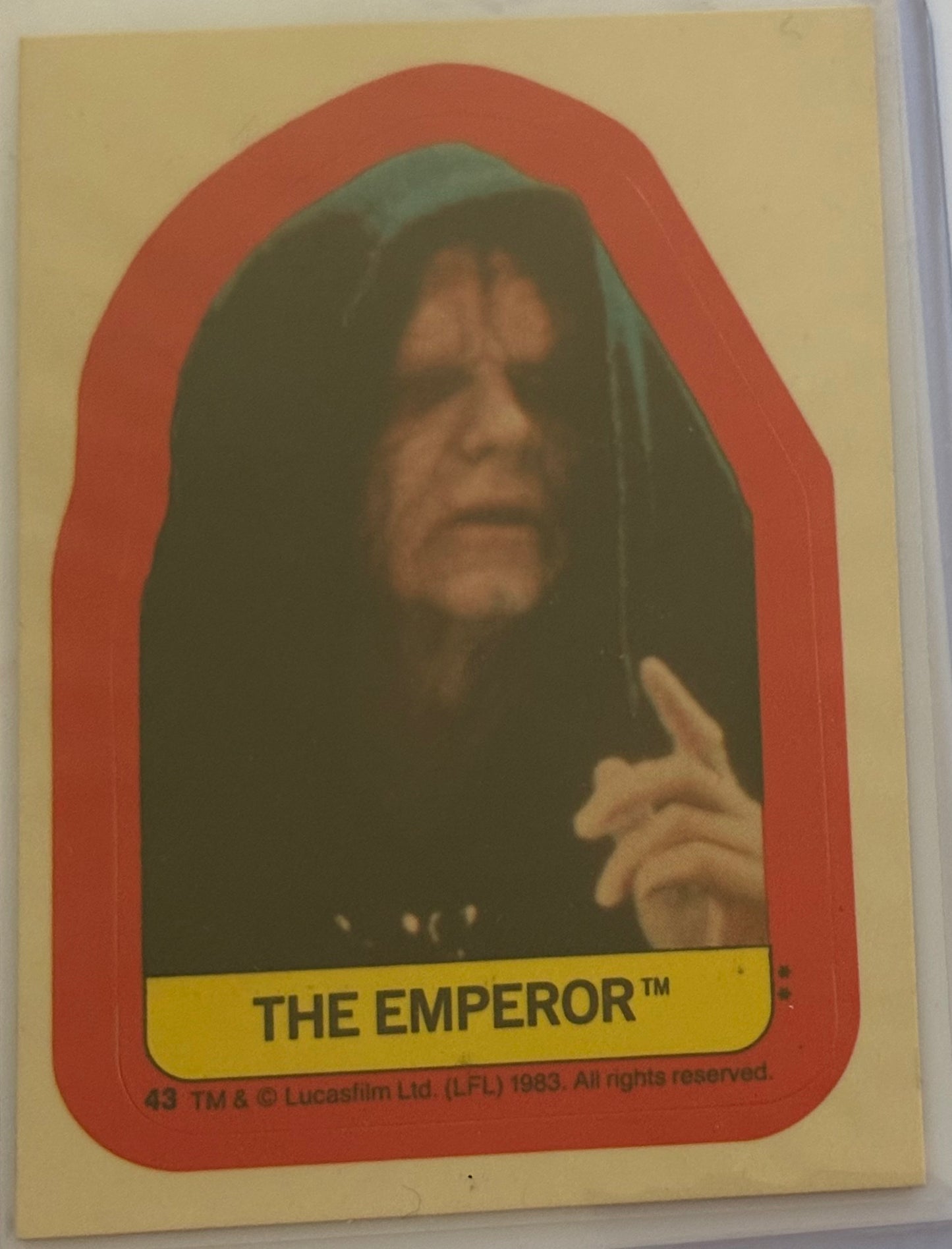 1983 Topps Star Wars: ROTJ The Emperor Sticker #43