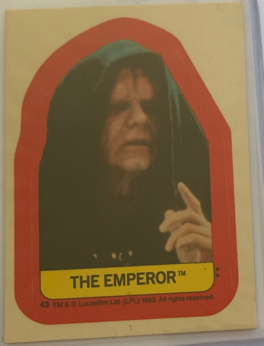 1983 Topps Star Wars: ROTJ The Emperor Sticker #43