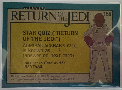 1983 Topps Star Wars: ROTJ The Jaws of Death #156