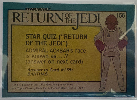 1983 Topps Star Wars: ROTJ The Jaws of Death #156