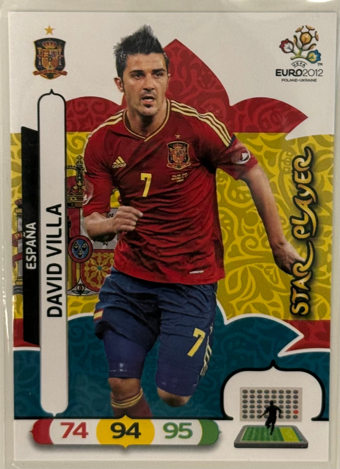 2012 David Villa Team Spain Panini XL Adrenalyn Poland/Ukraine '12 UEFA Euro