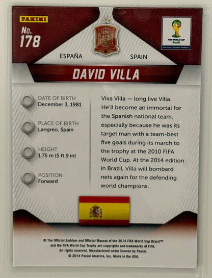 2014 David Villa Team Spain Panini Prizm Brasil '14 FIFA World Cup #178