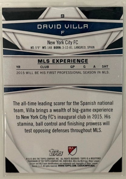 2015 David Villa NYC FC Topps #9 RC
