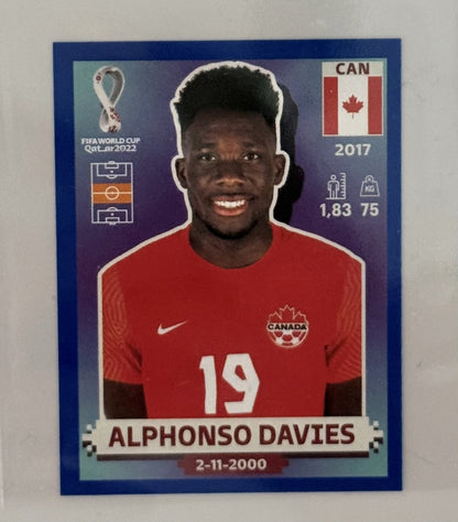 2017 Alphonso Davies Canada Panini FIFA World Cup Sticker Blue #CAN 12