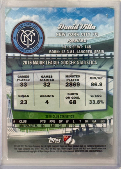 2017 David Villa NYC FC Topps Stadium Club #1