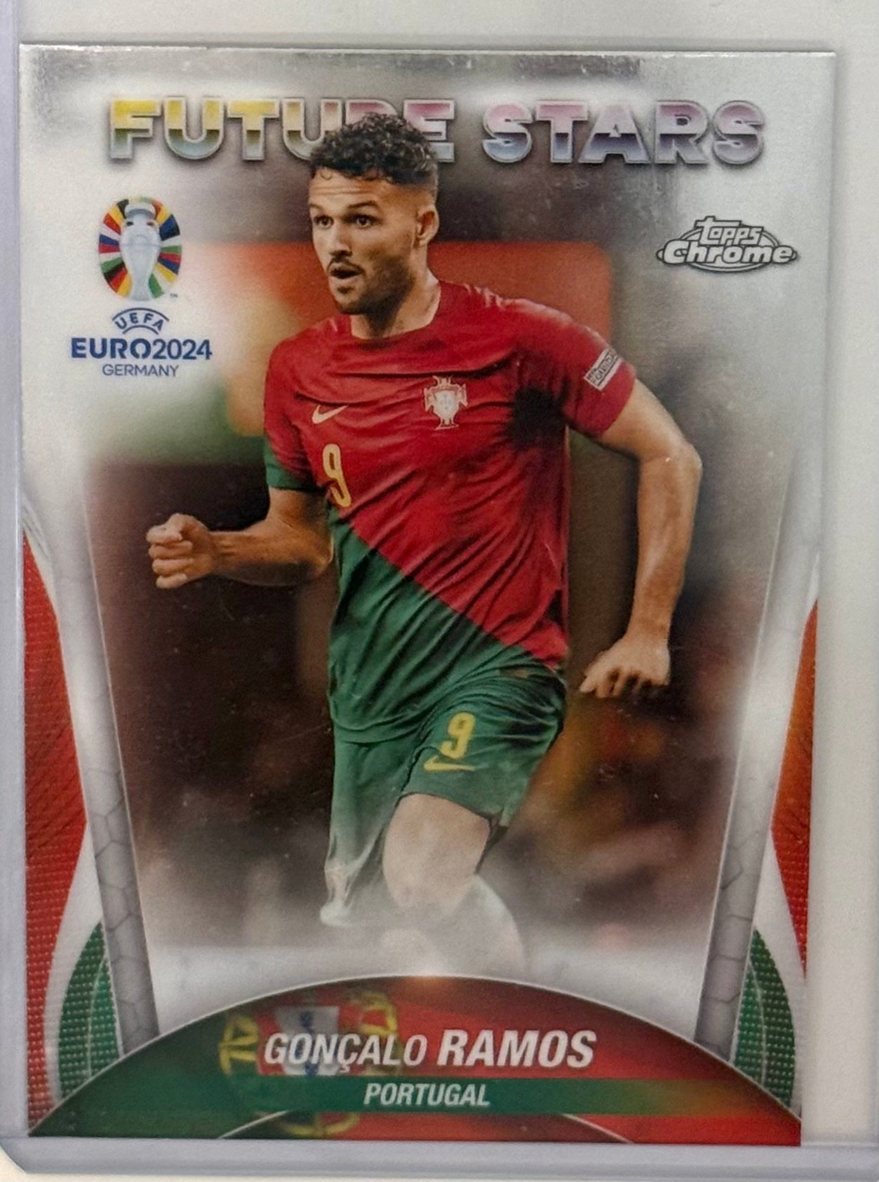 2024 Gonçalo Ramos Team Portugal Topps Future Stars Chrome Silver UEFA Euro '24 #115