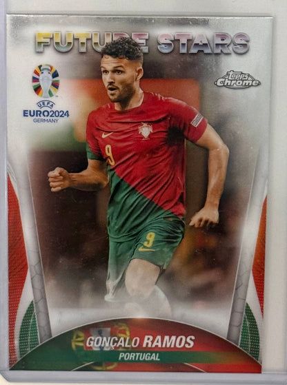 2024 Gonçalo Ramos Team Portugal Topps Future Stars Chrome Silver UEFA Euro '24 #115