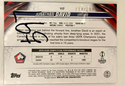 2024 Jonathan David LOSC Topps Purple #117 Limited 114/299