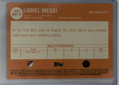 2024 Lionel Messi Inter Miami Topps Chrome Silver #64T-5
