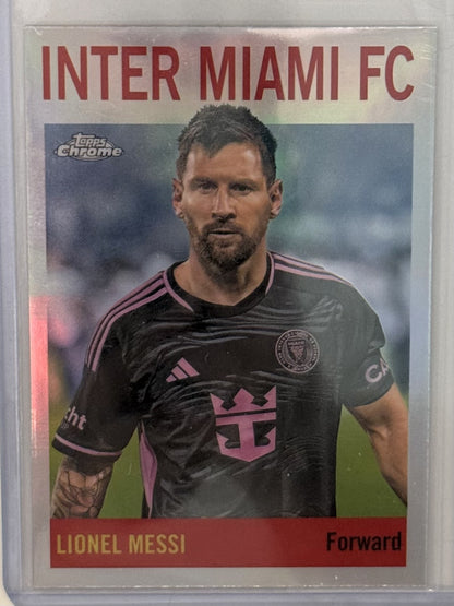 2024 Lionel Messi Inter Miami Topps Chrome Silver #64T-5