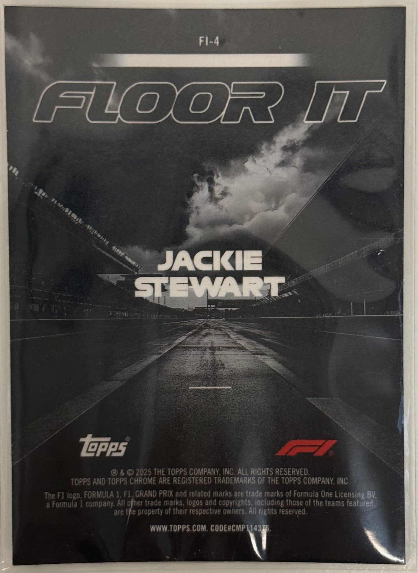 2025 Jackie Stewart Floor It Refractor Insert FI-4 - 2025 Topps Chrome Formula 1 F1