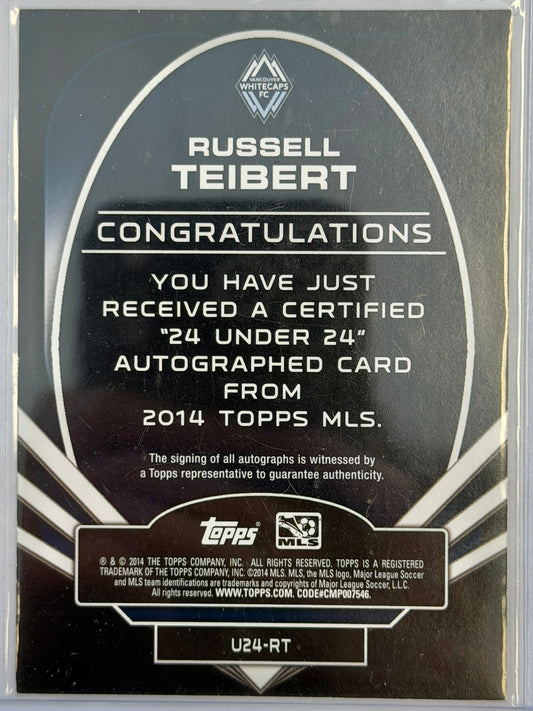 Russell Teibert Topps MLS U24-RT 2014 Autographed