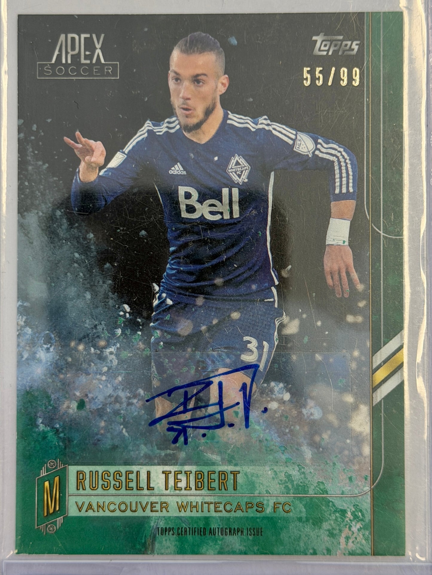 Russell Teibert Topps Apex Auto Green /99 2015 Autographed