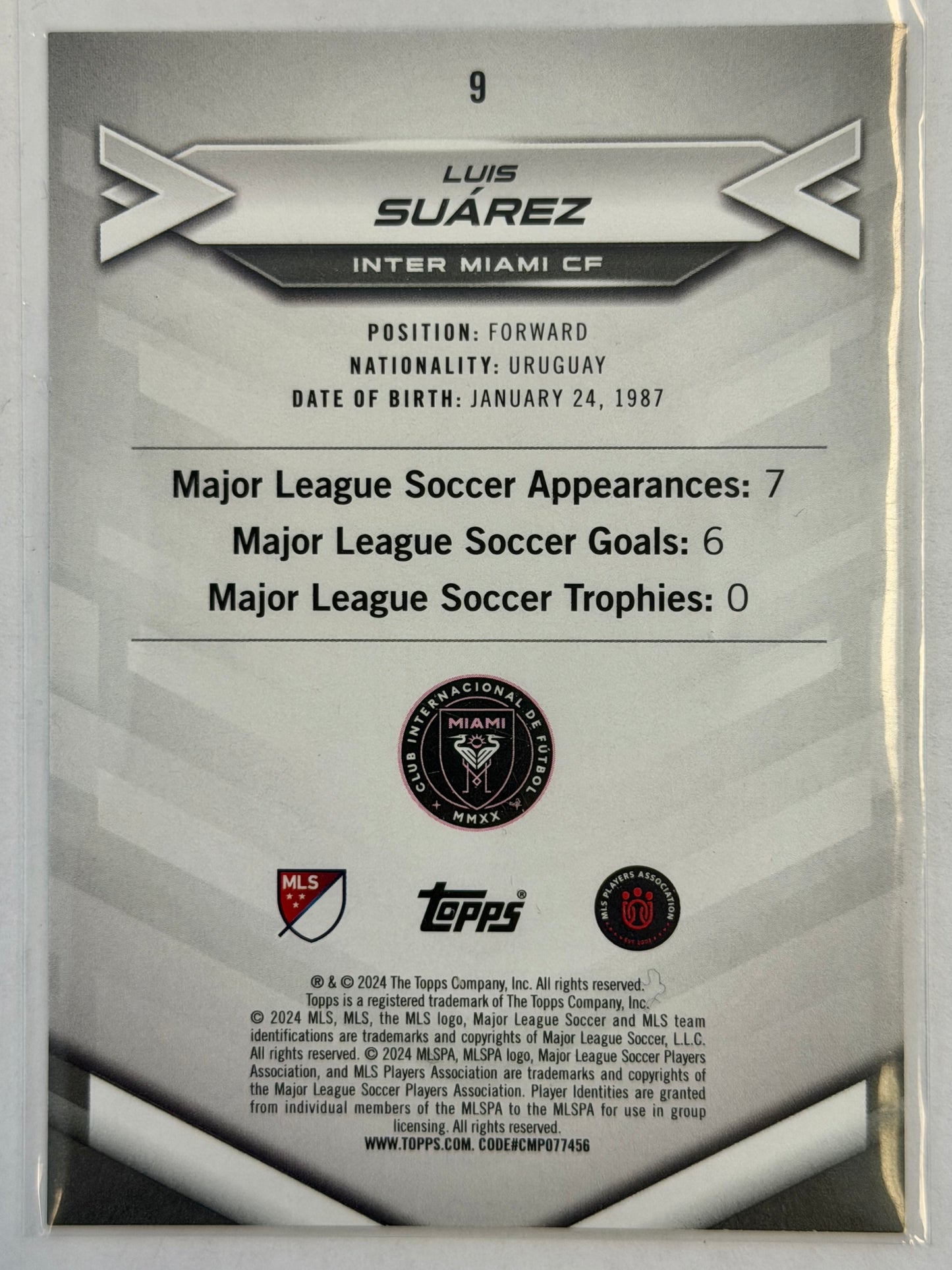 Luis Suarez Topps MLS Superstars #9 2024