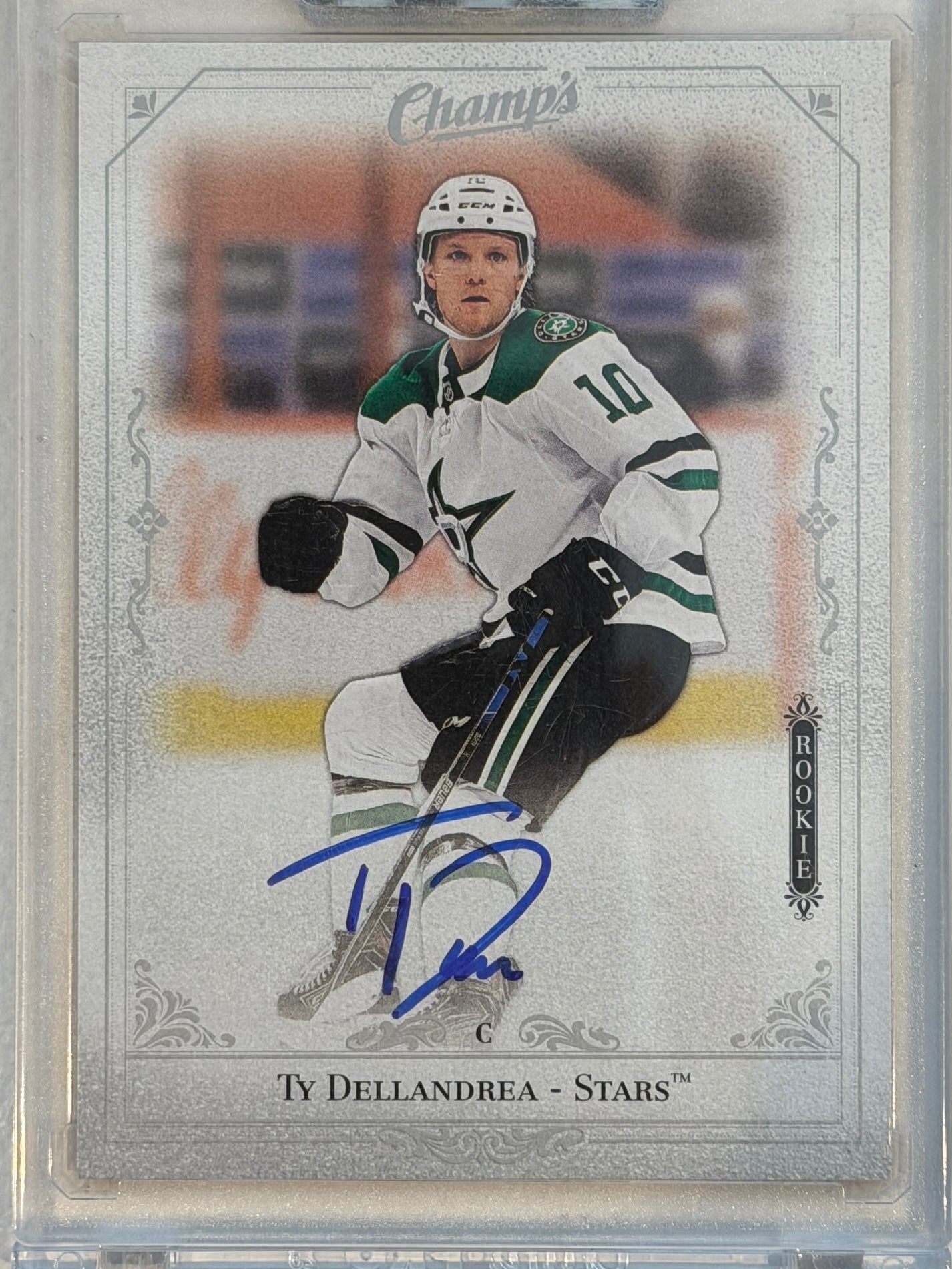 Ty Dellandrea 2020-21 Upper Deck Clear Cut C-TD Champs Rookie Autographed