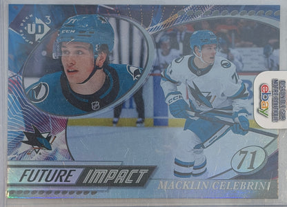 Macklin Celebrini 2025 Upper Deck Future Impact UD3-17