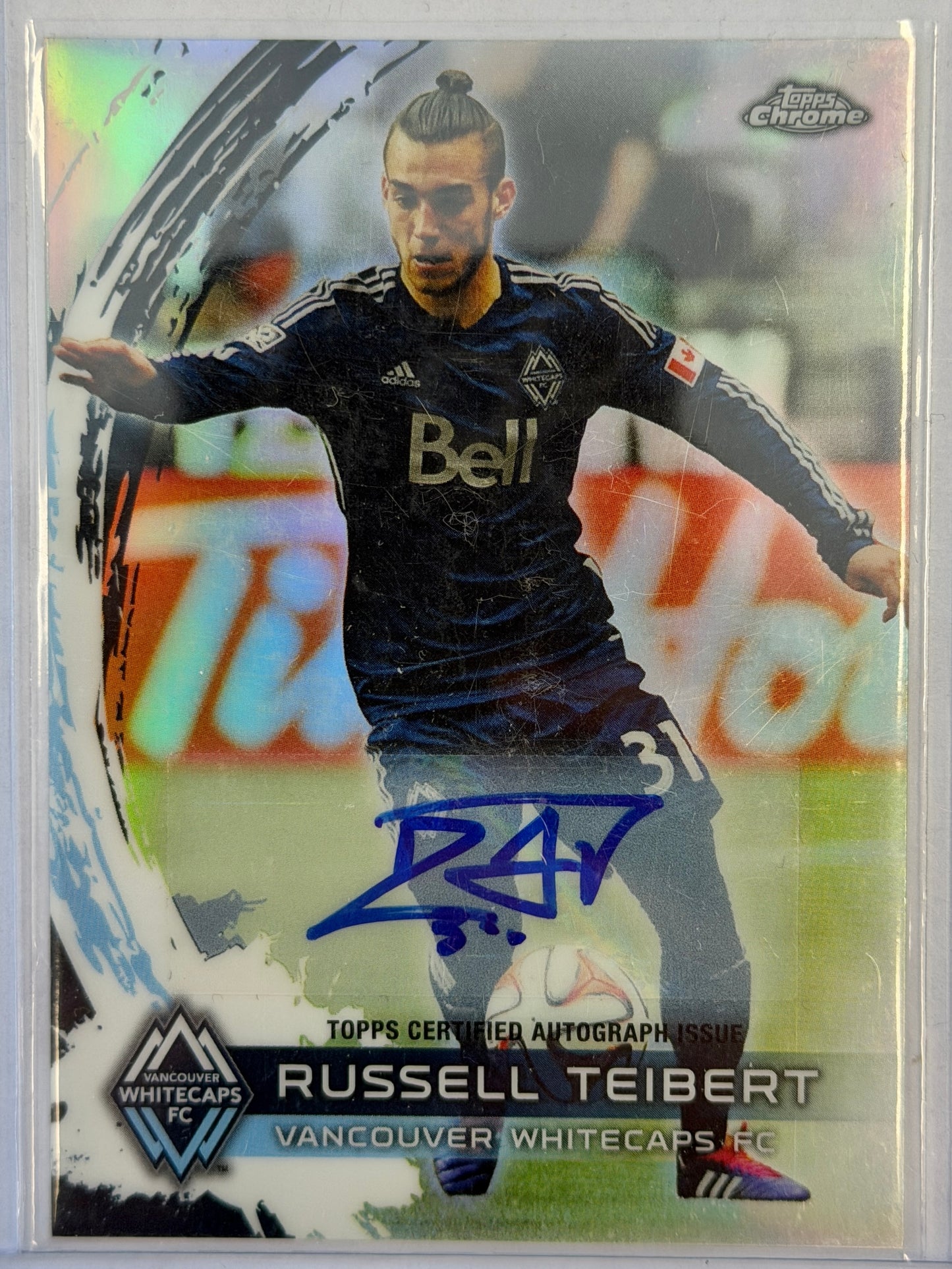 Russell Teibert Topps Chrome Refractor Auto #87 2014