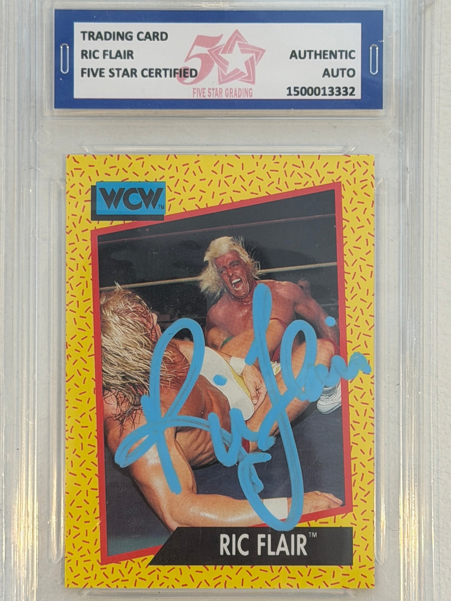 Ric Flair 1991 WCW Authentic Autographed Five Star Certified