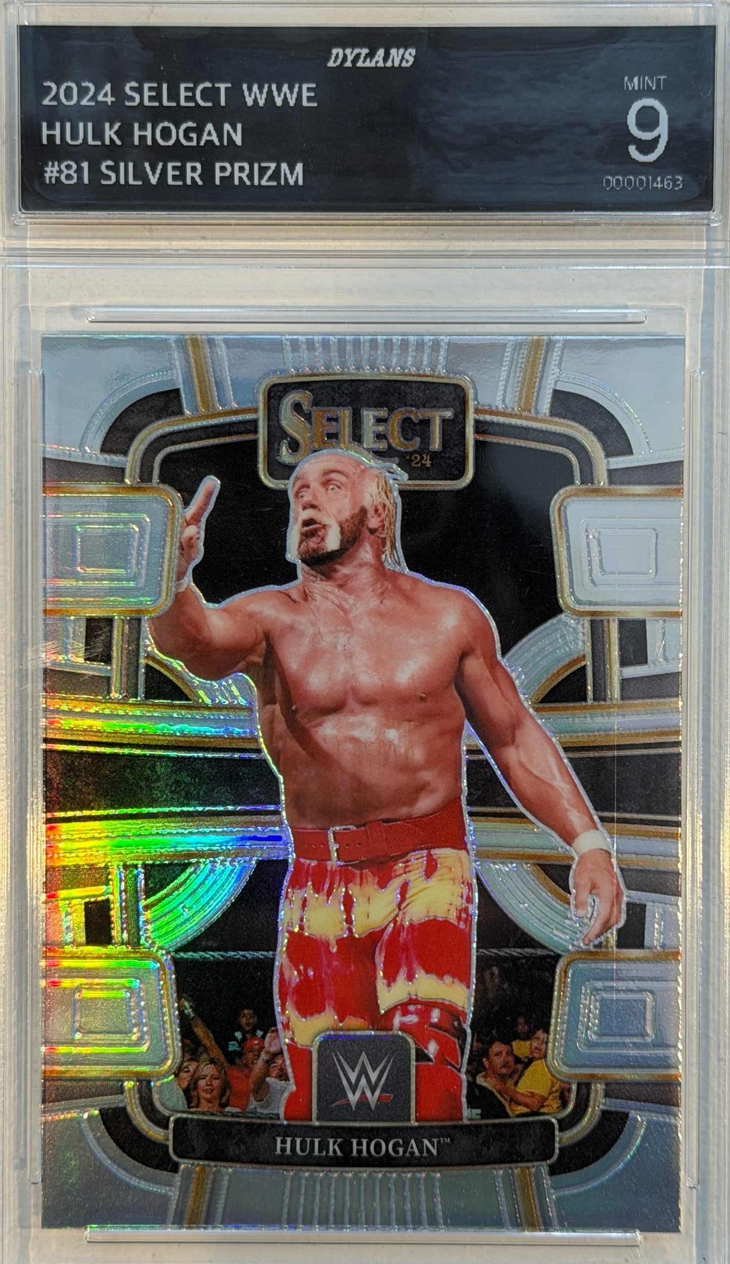 2024 Select WWE Hulk Hogan #81 Silver Prizm MINT 9