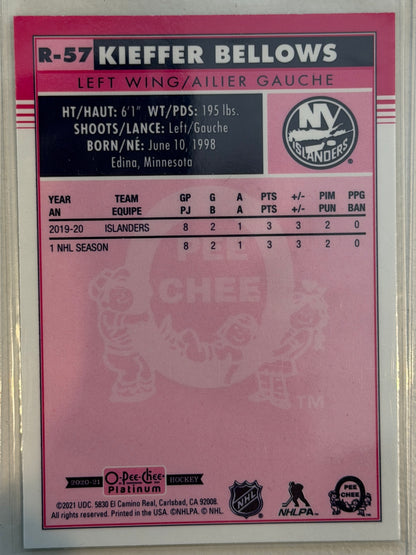 Kieffer Bellows O-Pee-Chee Platinum Rookie Card NY Islanders 2021 R-57