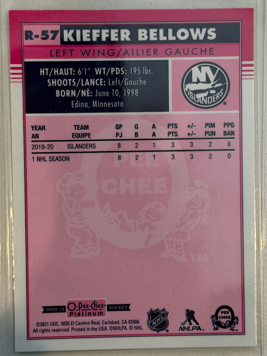 Kieffer Bellows O-Pee-Chee Platinum Rookie Card NY Islanders 2021 R-57