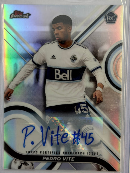Pedro Vite Topps MLS Finest Refractor Auto RC #30 2022