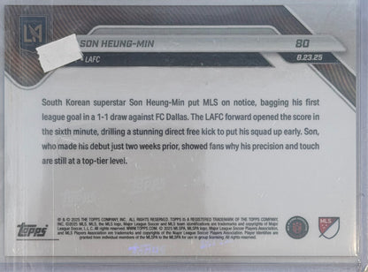Son Heung-Min Topps Now 2025 #80 1st MLS Goal LAFC