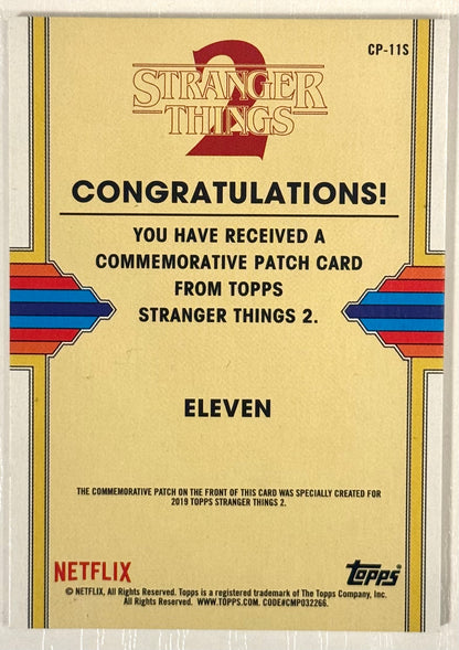 2019 Topps Stranger Things 2 #CP-11S Eleven Snow Ball '84 Patch