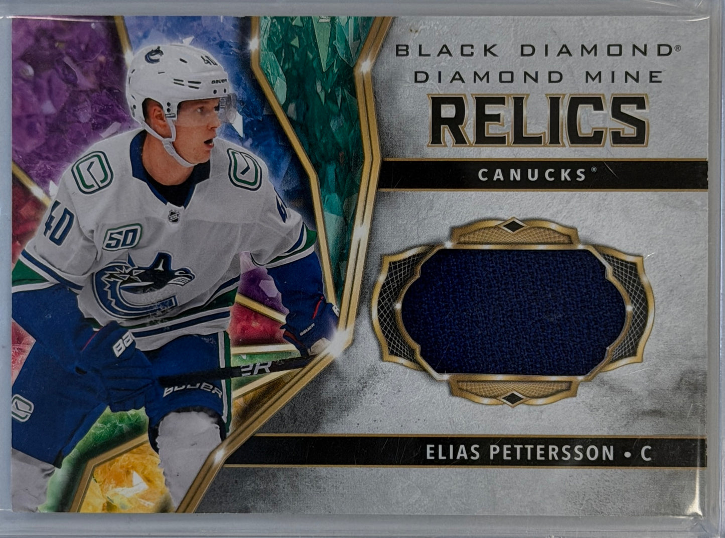 Elias Pettersson Upper Deck Black Diamond Mine Relic #99 2019-2020