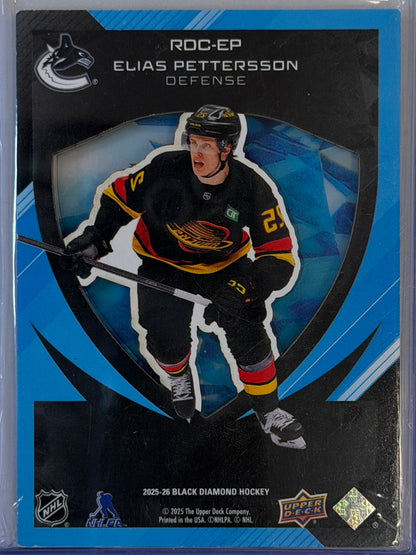 Elias Pettersson Upper Deck Black Diamond Rookie Cutters #99 2025-2026