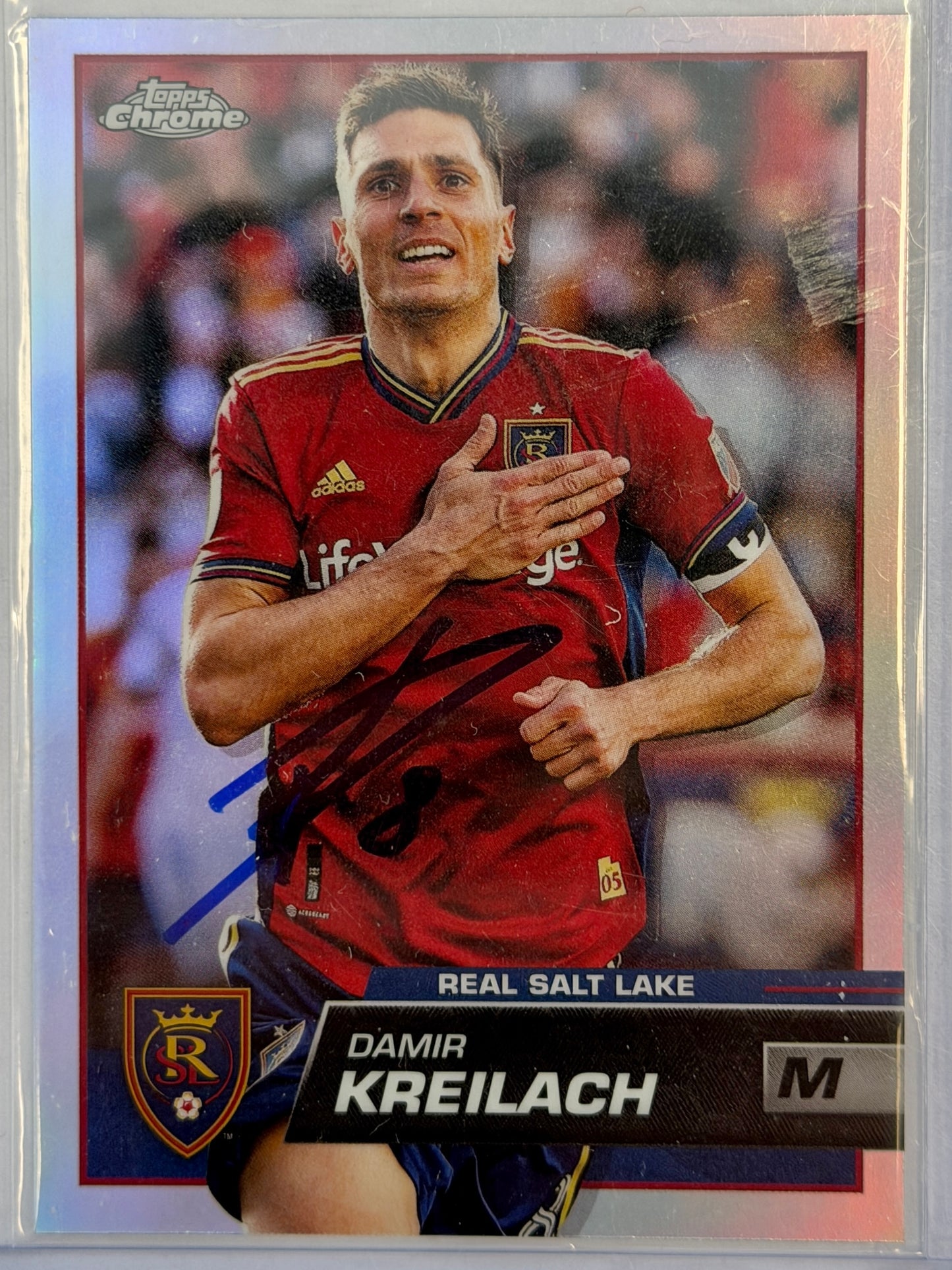 Damir Kreilach Topps Chrome Real Salt Lake #80 2023 Autographed