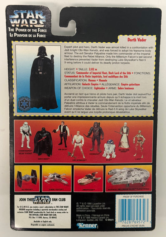 Kenner 1995 Star Wars The Power of the Force Darth Vader Figure - New